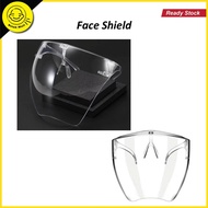[Malaysia Ready Stock] Reusable Hard Full Face Shield / Transparent Free Size Face Shield for Adult / Face Shield 100% A