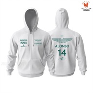 Aero F169 Hoodie Zipper Sweater Jaket Team Aston Martin Formula One F1 Alonso 14 Pilihan pelbagai sa