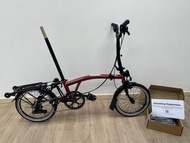 全新BROMPTON C LINE / 6速 / FLAME LACQUER/BLACK / M6R (有貨架)