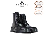 The Breakthrough Chunky COMBAT Boots Lemans - BST độc quyền đế cao 6cm Full cao su nguyên khối Da bò
