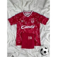 Liverpool Retro Football Uniform (Red 1989-1990) Men's Jersey And Pants 1989-1990