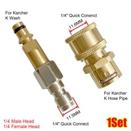 DIVATEN 1Set 1/4 Quick Connect High Pressure Washer Adapter Brass Anti Winding Anti Tangle Adapter