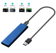 M2 SSD Ốp Lưng NVME Vỏ USB 3.1 Adapter Dành Cho NVME PCIE Key 2230/2242/2260/2280 Giao Thức Kép M/B