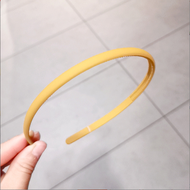 Gratis Ongkir - Bando Korea Polos Tipis Matte Full Color High Quality / Aksesoris Rambut Wanita