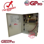 GPRO 12V 10A 9 CHANNEL METAL BOX POWER SUPPLY -GREATPRO