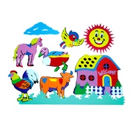 Farm Animal Wall Sticker Eva Foam & Sponge Farm Animal Wall Sticker [Ready Stock]