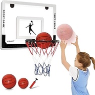 SOEVIEE 23"x16" Large Indoor Basketball Hoop for Door & Wall, Over Door Basketball Hoop for Kids Adu