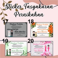 Sticker Tasyakuran Pernikahan / Tasyakuran Nikahan / syukuran pernikahan / Sticker syukuran pernika
