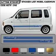 STICKER CUTTING SAMPING MOBIL STICKER LIST MOBIL KARIMUN VARIAN WARNA