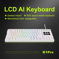 **K1 PRO LCD AI Mechanical Keyboard 78-Key RGB Hot-Swappable Custom Gaming Keyboard**