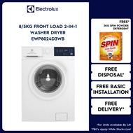 Electrolux EWP8024D3WB - 8/5kg HygienicCare UltimateCare 300 Front Load 2-in-1 Washer Dryer with 2 Years warranty