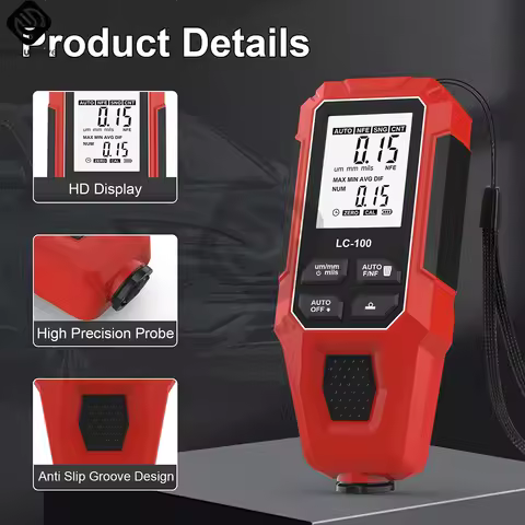 LC-100 Fe & NFe Paint Thickness Tester Car Paint Thickness Gauge 0-2000UM Manual Coating Meter Autom