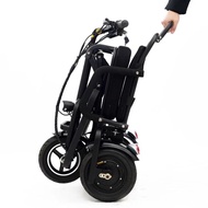 ST/🎫Cross-BorderAmazonPopular Aluminum Alloy Lithium Battery Folding Electric Tricycle Elderly Disabled Mobile Scooter I