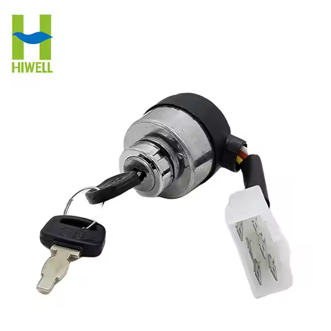 6 Wire 6 Pins Ignition Key Switch For 5KW-8KW 188F 190F Diesel Generator Ignition Start Key Lock Swi
