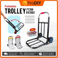 Foldable Trolley Chrome Steel Trolley Troli Pasar Malam Troli Barang Troli Lipat Troli Beroda (FT399