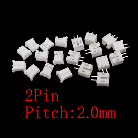 100Pcs/lot JST PH2.0 PH 2.0mm Pitch 2 Pin Terminal Male Plug / Female Jack White Plastic Housing She