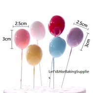 [6pcs/set]3D Balloon cake decoration Balloon colourful cake topper colourful balloon decor balloon d