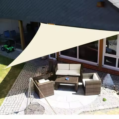 2×2/3×3/3.6×3.6/4×4/5×5M Outdoor Triangular Sunshade Sail Waterproof Sunshade Sail UV Protection Sun