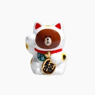【懶熊部屋】（日本限定）LINE FRIENDS 日本正版 招財貓 熊大 陶器 桌上 擺飾