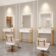 Hair Salon Hair Cabinet Specialized Hair Cutting Mirror Hair Salon with Lights Integrated Hair Salon