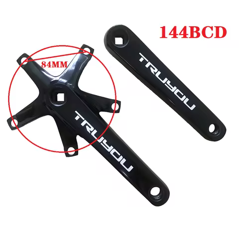 Single Speed Track Bike Crankset 144 BCD Crank Arm 5 Bolts Aluminum Alloy Fixed Gear Bicycle Parts M