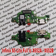 Flexible Charger Board Hf full ic Infinix S5 Lite X652A / X652B Original there is IC + mic infinix s