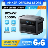 Anker SOLIX C1000 Gen 2 Portable Power Station 1024Wh 2000W (Peak 3000W) 9-Port Generator A1763