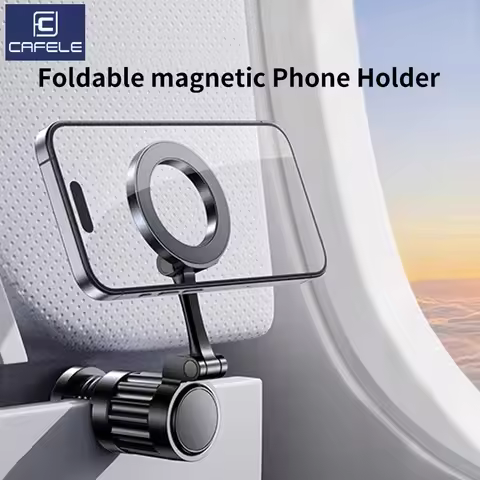 Magnetic Airplane Phone Holder Mount for Magsafe Travel Essential Accessory Foldable Handsfree Phone
