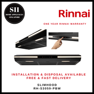RINNAI RH-S3059-PBW SLIMLINE HOOD SLEEK &amp; MATTE BLACK LED SLIMLINE HOOD - READY STOCKS &amp; DELIVER IN 3 DAYS