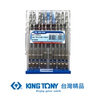 KING TONY 金統立 專業級工具 六角起子不銹鋼鑽頭10支組(5mm) KT7E12150-10WH｜020015330101