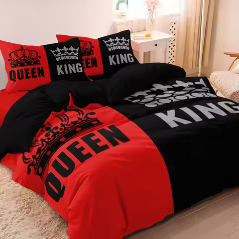 3pcs Set Queen king Heart Digital Print Duvet Cover Can Be Used As Holiday Gifts (1 * Duvet Cover+2 