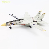 [fireflowerM] 1:72 Scale F-14 Tomcat Fighter Jet Model - White & Black ABS Plastic Aircraft With Det