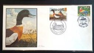 [加字票封] 澳洲1994-95年國家公園暨野生動物保育票(進入國家公園限用加字版) 發行封 61/500
