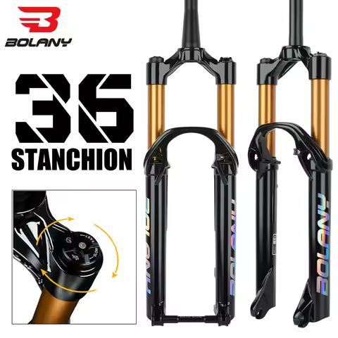 BOLANY 36mm Stanchion Bike Fork MTB Air Fork 160Trave MTB Air Suspension 9x100mm QR 15x110mm AM Bicy