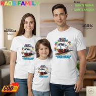 FAMILY T-SHIRT | CUSTOM FAMILY BIRTHDAY T-SHIRT | CUSTOM FAMILY CUSTOM BIRTHDAY TRAIN THEME T-SHIRT