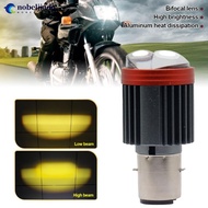 NOBELJIAOO BA20D Motorcycle LED Dual-Lens Projector Headlight Scooter Motorbike Dual Lens Light Bulb