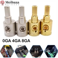 MEIHUAA Car Speaker Wire Terminal, Pure Copper 0GA 4GA 8GA Car Audio Connector, Gold Silver Power Gr