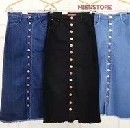 ROK KANCING JEANS | ROK PANJANG WANITA TERBARU 2022 | rok kancing depan panjang kekinian | rok panja