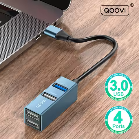 QOOVI USB C HUB 4 Ports USB Type C to USB 3.0 HUB Splitter USB-C Adapter Dock For Macbook Pro iPad S