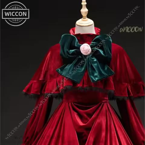 Anime Rozen Maiden Reiner Rubin Shinku Cosplay Costume Women Cute Red Dress Pure Ruby Cosplay Lolita