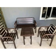 Kerusi Rehat Bangku Hiasan Kerusi Taman 4ft / 5ft Bench Chair Long Metal Garden Bench Outdoor Gazebo Meja Anjung Rumah