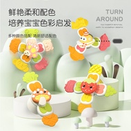 Cute Fun Sucker Zhuanzhuanle Infant Cartoon Rotating Dining Table Finger Spinning Top Fun Bath Playi