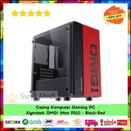 Casing Komputer Gaming Pc Xigmatek Omg No Psu - Black-Red Garansi