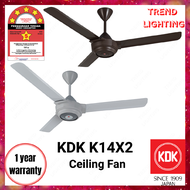 KDK K14X2 Ceiling Fan 56" 3 Blades Remote Control AC Motor Ceiling Fan KDK Ceiling Fan Remote Kipas Siling Syiling 风扇