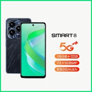 ◐ ├ ▘ Infinix smart 8 5G Legit Original Smartphone 16GB+512GB Cellphone Brand New Mobile Cellphone