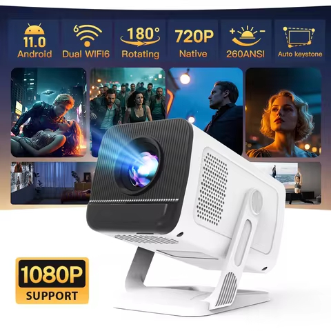 WEMI X1AQ 500ANSI Portable Projector Android 11 BT5.4 Built 5W HiFi Speaker For Home Theater NEW X1A