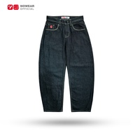 Barrel Leg Jeans Baggy Curve Denim Black Indigo Balloon Jeans