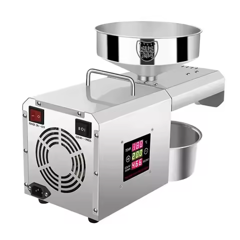 3-6kg Automatic Household Sesame Peanut Sunflower Seeds Oil Pressing Extracting Milling Machine/ Oil