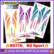 Suzuki RGS RG Sport 110 RG110 RG / RU (2) Body Sticker Stripe Strike Stiker Green Purple Red RGSport