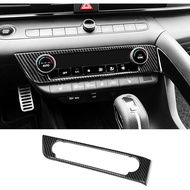 Carbon Fiber Style Center Console Air Conditioning Switch Button Panel Cover Trim Compatible with Hy